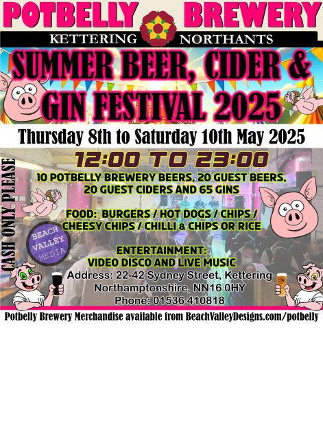 POTBELLY BREWERY SUMMER BEER, CIDER & GIN FESTIVAL 2025